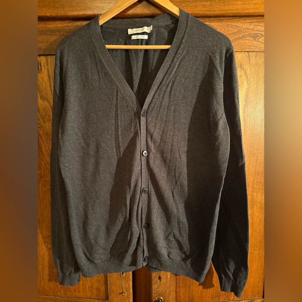 Jack and Jones Gray Cardigan Sweater